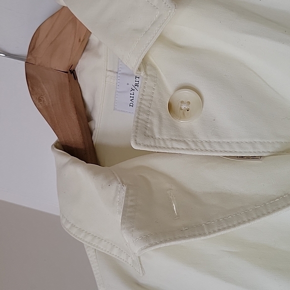 NWT Daily/Ritual Stretch Twill Trench Coat-Sweet Corn - Picture 10 of 14